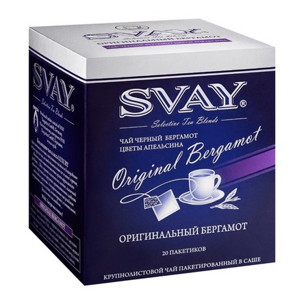 Svay Original Bergamot черный с бергамотом и цветами апельсина чай в саше
